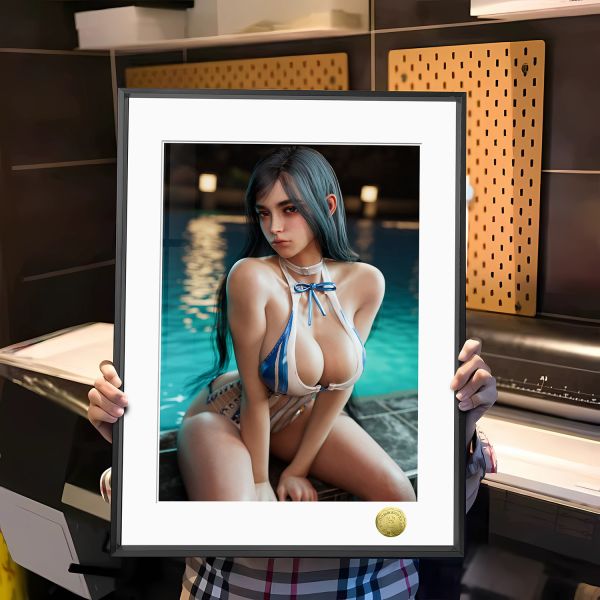 皇呱《泳裝渡鴉》劍星美女泳裝boss裝飾畫 