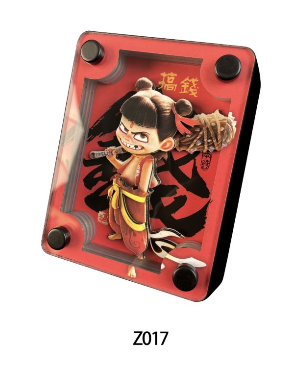 萌萌匠 卡通魔丸哪吒周邊立體卡磚裝飾擺臺 