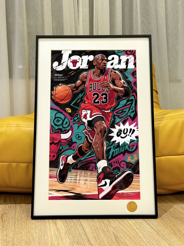 星空《塗鴉喬丹》邁克爾·喬丹Michael Jordan公牛NBA裝飾畫 