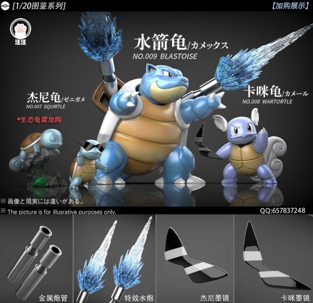 汪汪studio 水箭龜組 1/20圖鑑系列 