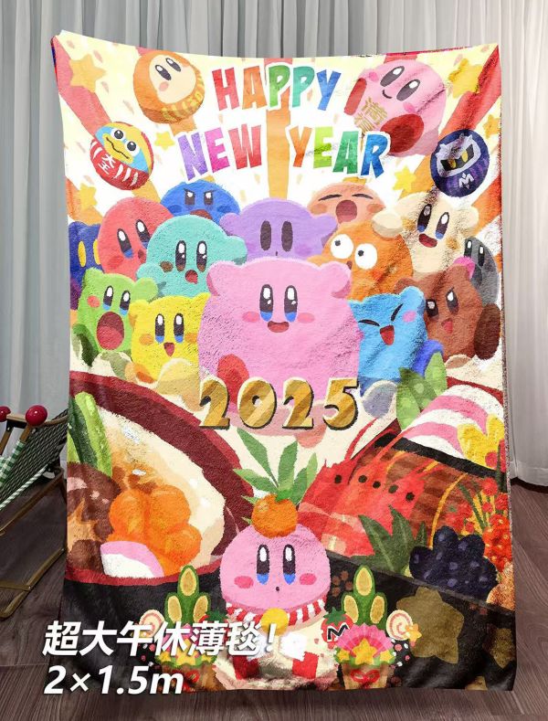 千鳥社 星之卡比Kirby2025新年午睡毯地毯裝飾畫 