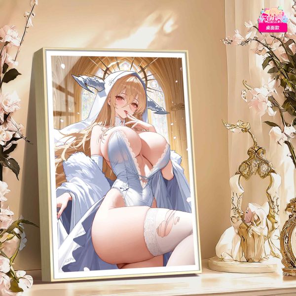 阿喵畫社 白禮服怨仇 裝飾畫 