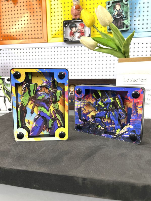 萌萌匠 新世紀福音戰士EVA01初號機亞克力方磚擺件 