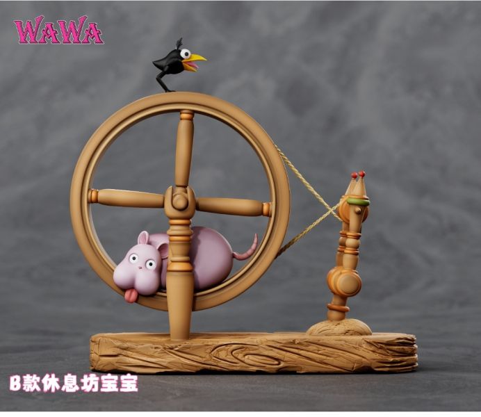wawa工作室 宮崎駿桌面小擺件系列 奔跑坊寶寶 