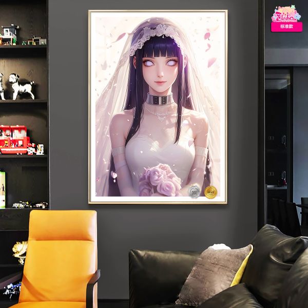 阿喵畫社 婚紗日向雛田高清裝飾畫 