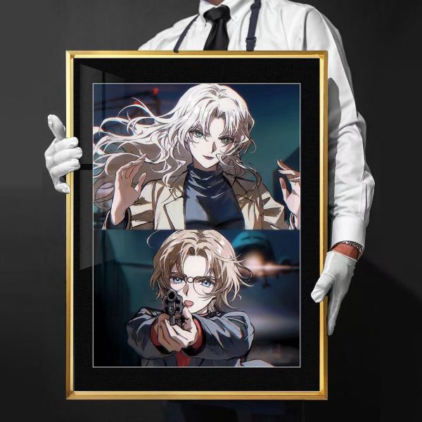 千鳥社 《貝爾摩德和茱蒂》名偵探柯南二次元午睡毯地毯裝飾畫 