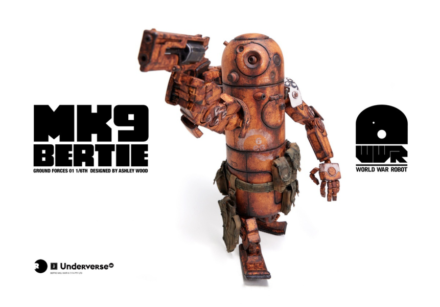 正版授權 Underverse 1/6 World War Robot系列 可動機器人DESERT ALPHA BERTIE MK9 