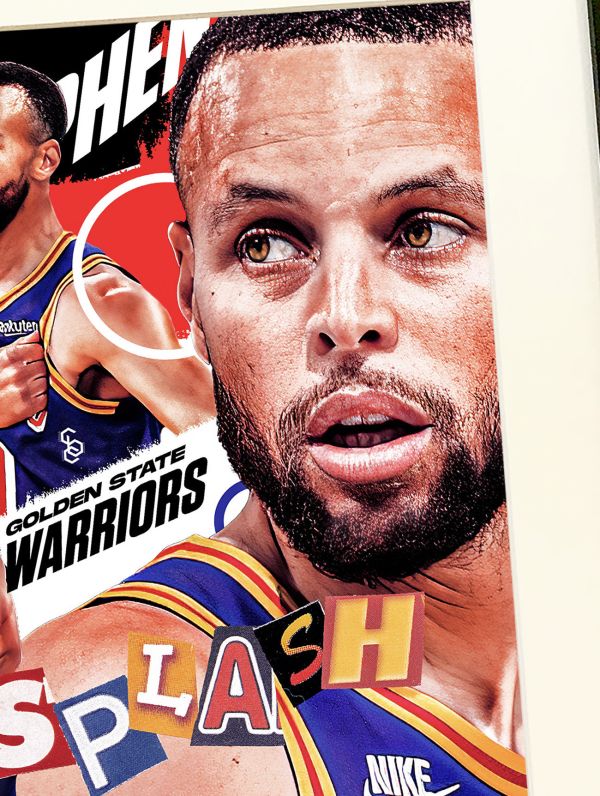 星空 《致敬庫裏》萌神三分王金州勇士NBA裝飾畫 