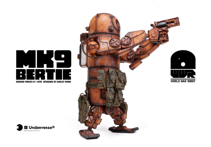 正版授權 Underverse 1/6 World War Robot系列 可動機器人DESERT ALPHA BERTIE MK9 