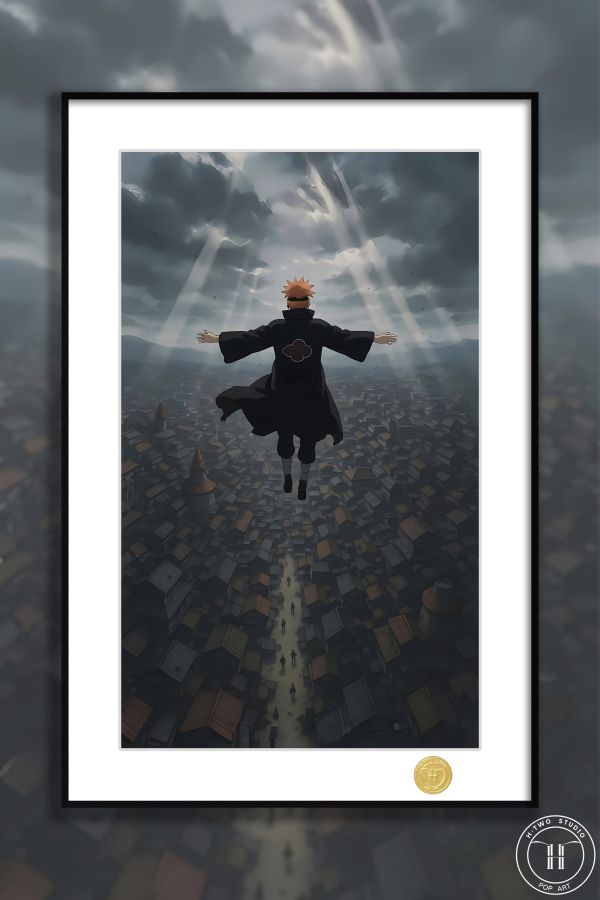 H2工作室《神羅天徵》火影忍者長門佩恩六道鳴人佐助裝飾畫 