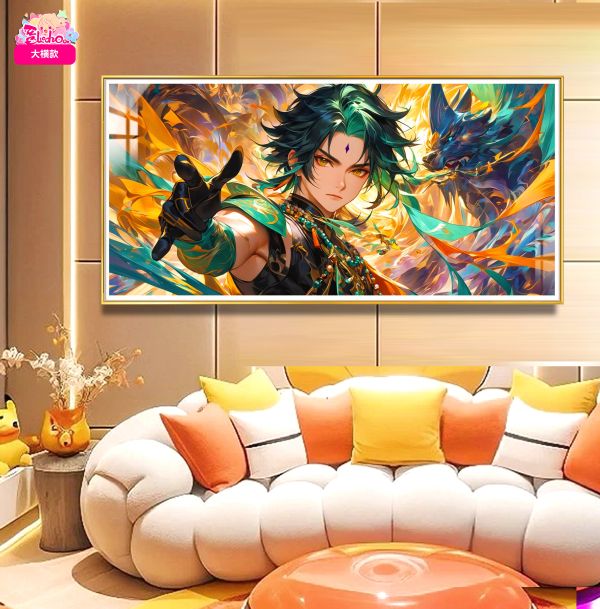 阿喵畫社 誅惡魈 大橫款裝飾畫 