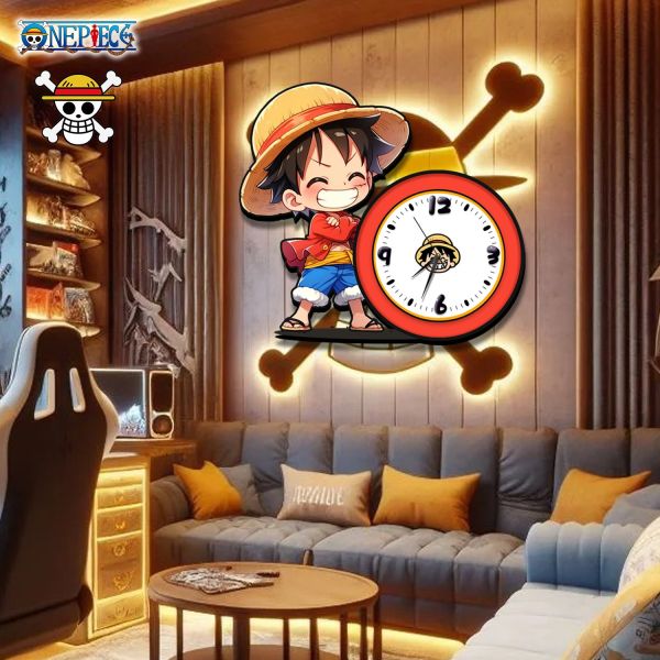 阿喵畫社 橫款魯夫鐘錶畫 