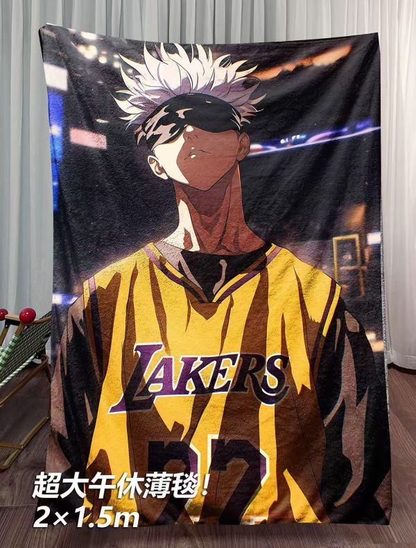 千鳥社 《湖人 五條悟&兩面宿儺》湖人隊咒術回戰NBA午睡毯地毯裝飾畫 