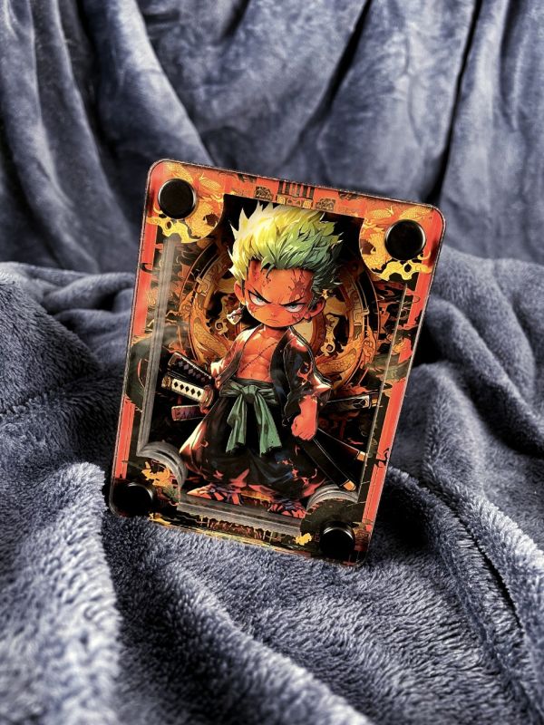 萌萌匠 Onepiece海賊王羅羅諾亞·佐羅小索隆立體亞克力磚擺臺 