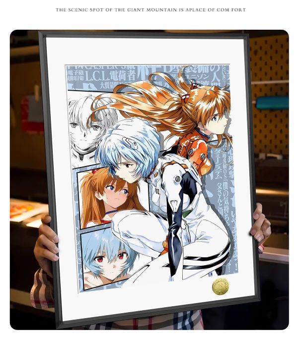 皇呱《凌波麗&明日香》新世紀福音戰士戰鬥出擊裝飾畫 