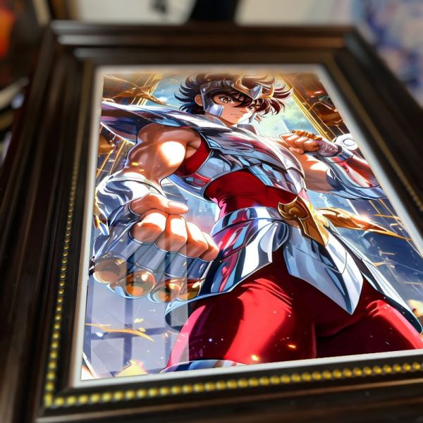 阿喵畫社 星矢小型桌面擺臺 