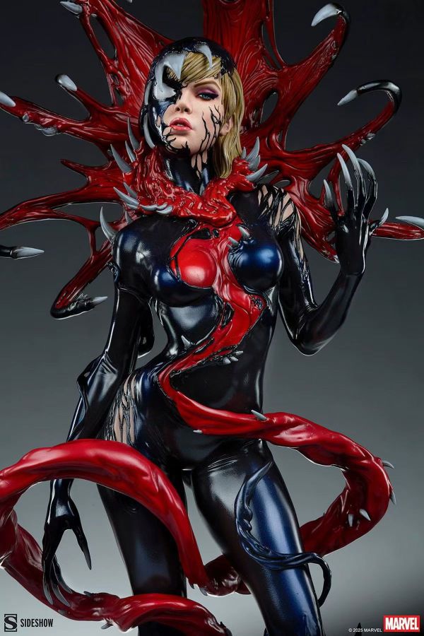 正版授權 Sideshow 56cm 漫威 Gwenom 幽靈蜘蛛與毒液共生體 