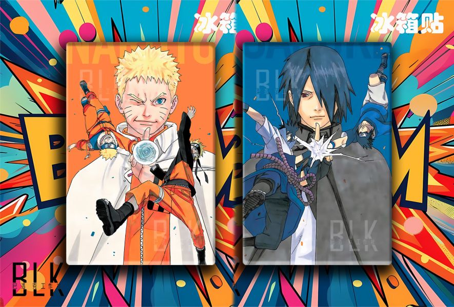 巴洛克《羈絆鳴人/佐助》宇智波火影忍者漩渦鳴人裝飾畫冰箱貼 