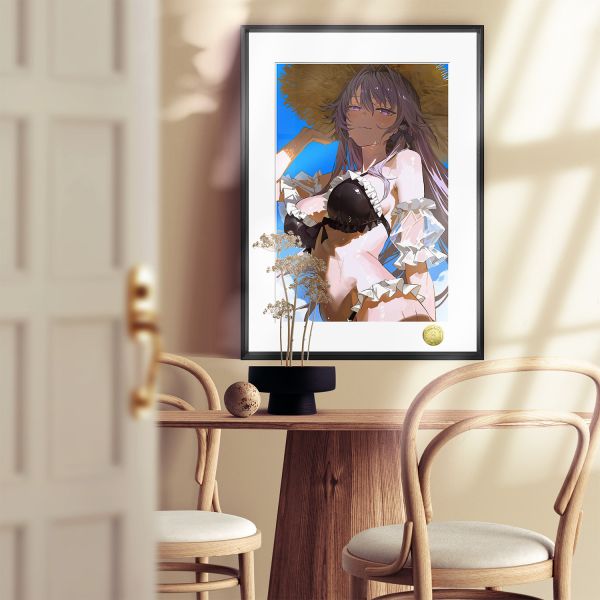 皇呱《泳裝大黑塔》崩壞：星穹鐵道湛藍星高智商美女裝飾畫 