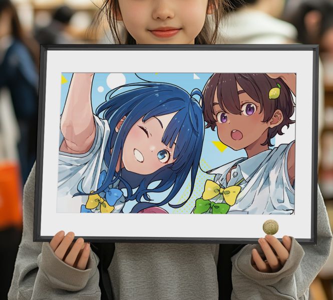 皇呱《敗犬女主太多了！》八奈見杏菜燒鹽檸檬合照裝飾畫 