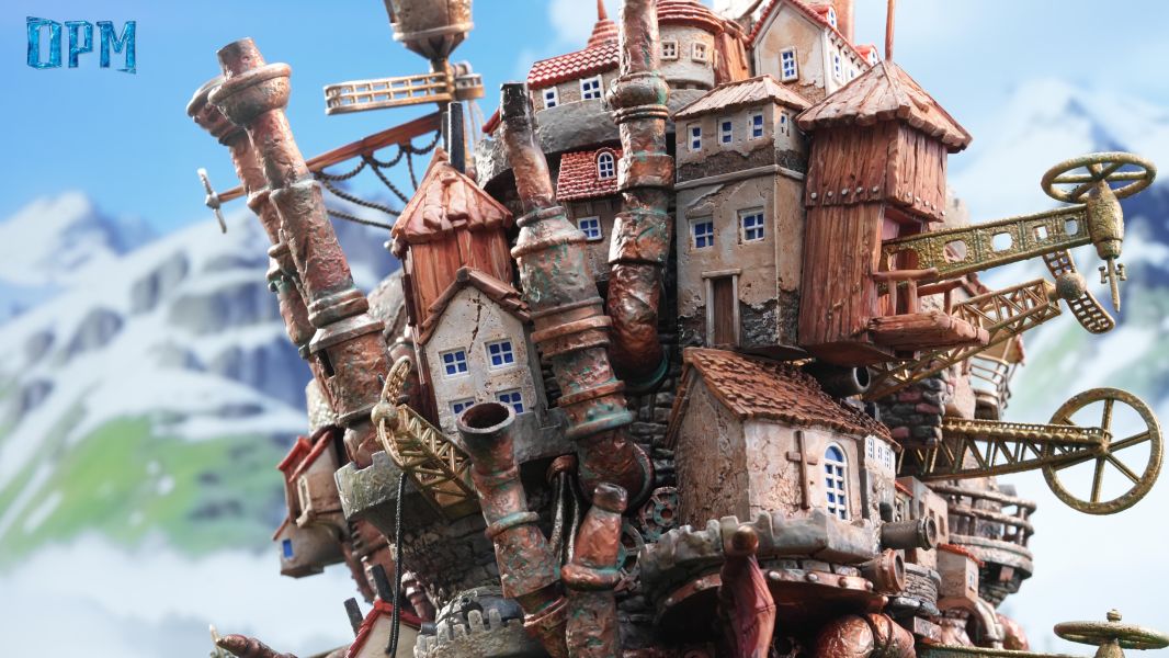 【補款】OPM-Studio 宮崎駿桌面場景系列009-哈爾的移動城堡-行走的城堡 