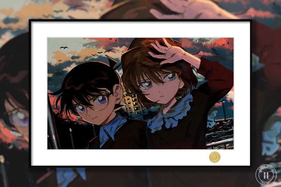 H2工作室 《晚風柯哀》名偵探柯南灰原哀裝飾畫 