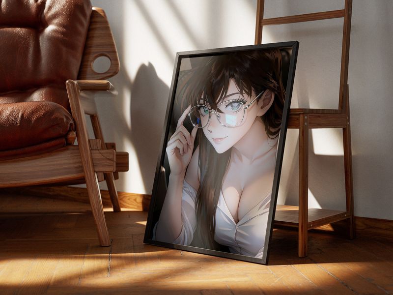 千鳥社《屏幕前的毛利蘭》名偵探柯南午睡毯地毯裝飾畫 