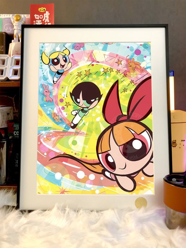 星空《彩虹小女警》The Powerpuff Girls裝飾畫 