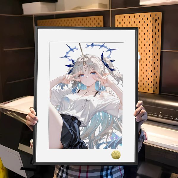 皇呱《可愛聖女卡提希婭》鳴潮怕羞可愛聖女裝飾畫 