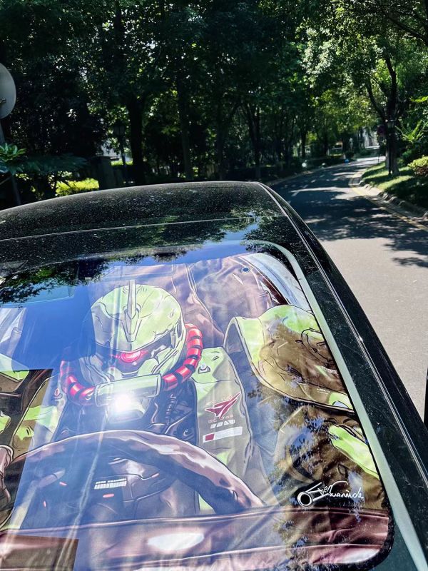 千鳥社 《汽車前擋遮陽-高達》玻璃隔熱高達Gundam扎古二次元防曬 