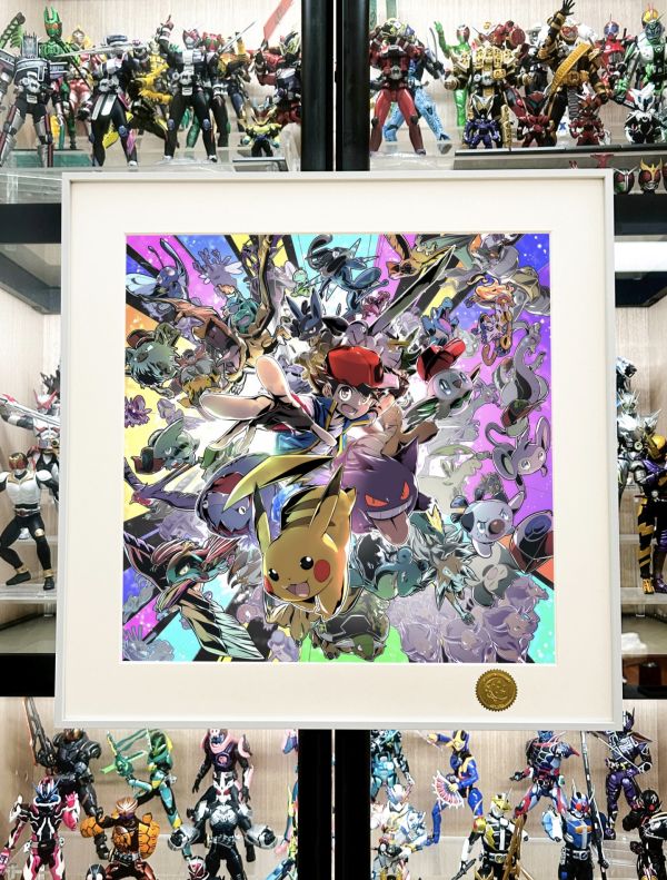 星空工作室 《去吧神奇寶貝》耿鬼皮卡丘小智寶可夢裝飾畫 