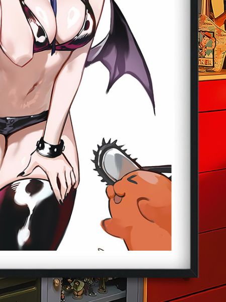 巴洛克 《小惡魔蕾塞》電鋸人Reze炸彈惡魔裝飾畫/冰箱貼 