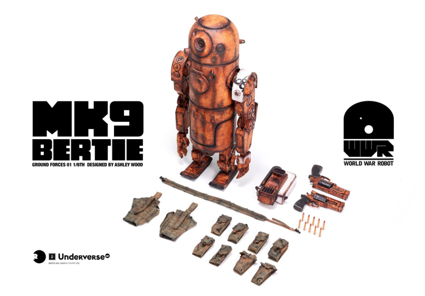 正版授權 Underverse 1/6 World War Robot系列 可動機器人DESERT ALPHA BERTIE MK9 