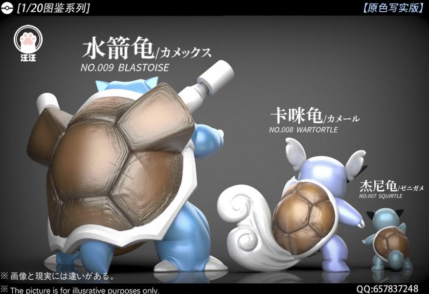 汪汪studio 水箭龜組 1/20圖鑑系列 