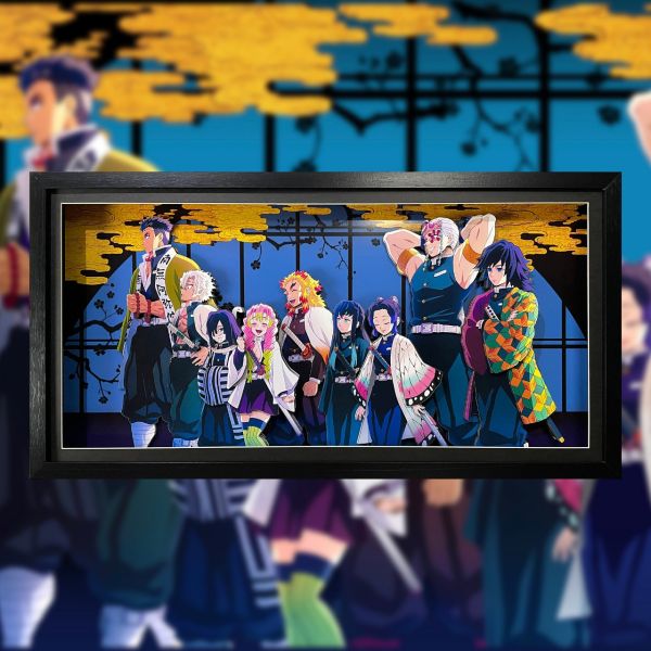 神秘畫廊 鬼滅之刃九柱3D紙藝立體畫 