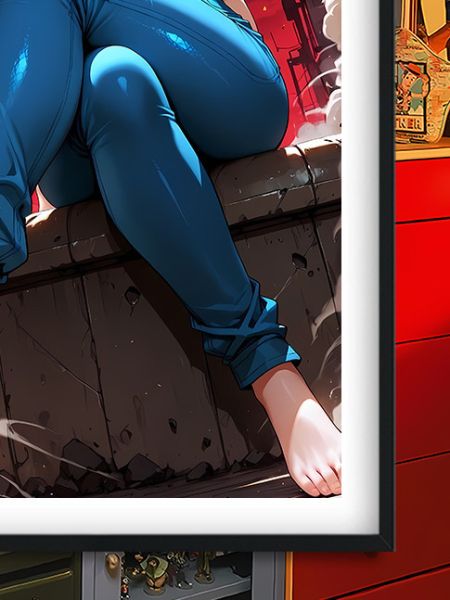 巴洛克《月下18號》拉姿麗lazuli七龍珠人造人裝飾畫冰箱貼 