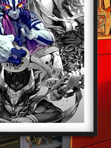 巴洛克《上弦》鬼滅之刃無限城篇裝飾畫冰箱貼 