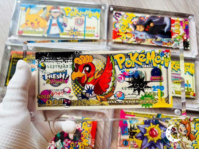 星空-《寶可夢鳳王洛奇亞美金版畫磚》神奇寶貝 