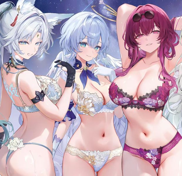 H2工作室 《內衣女團》崩壞星穹鐵道卡芙卡知更鳥流螢飛宵黑塔裝飾畫 