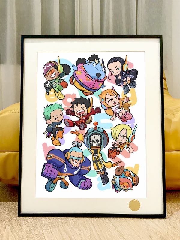 星空《Q版海賊蛋頭島》海賊王裝飾畫 