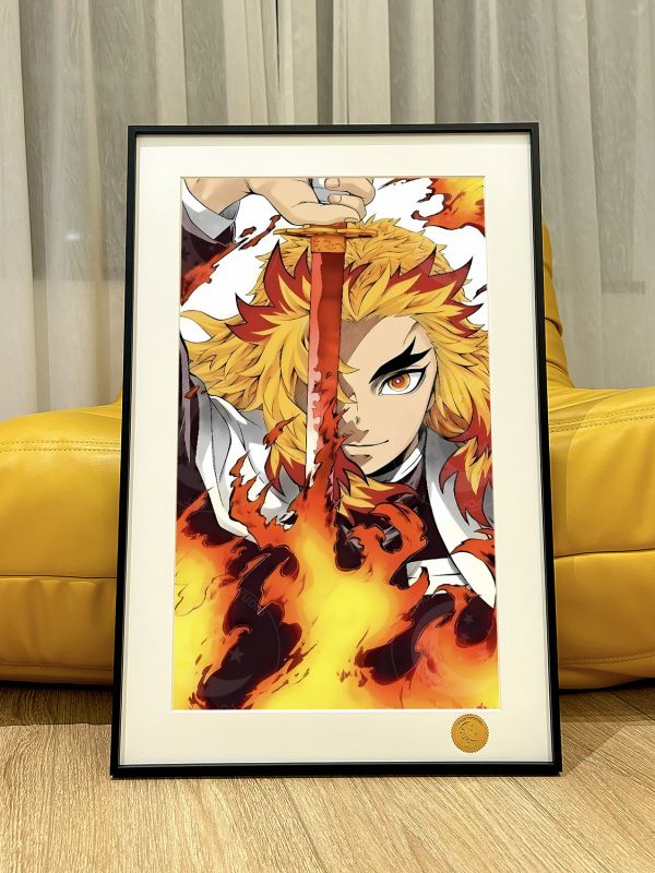 星空《炎柱》鬼滅之刃無限城篇九柱煉獄杏壽郎裝飾畫 