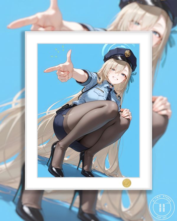 H2工作室《制服一之瀨》碧藍檔案裝飾畫 