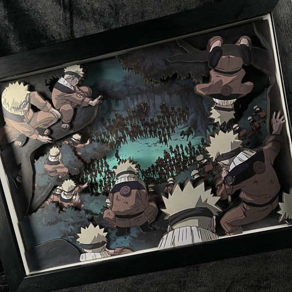 黑白畫映 B&W Studio 鳴人影分身術 立體裝飾畫 