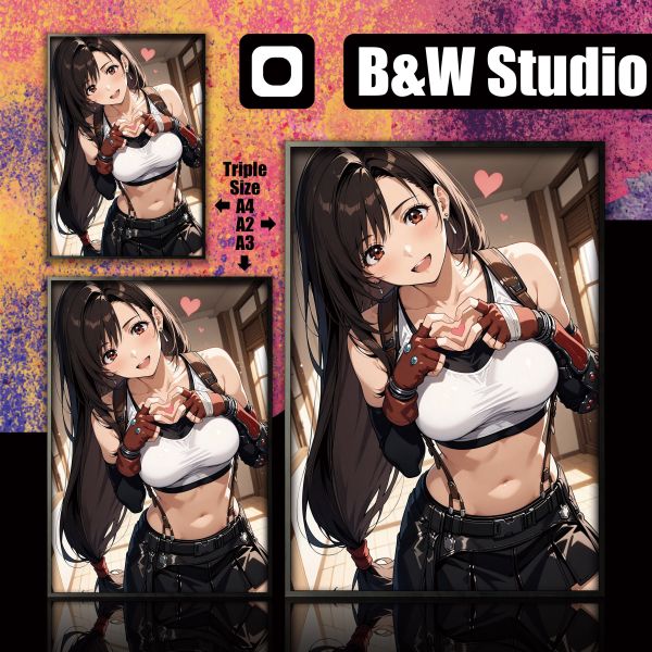 黑白畫映B&W Studio 比心 蒂法洛克哈特 冰箱貼&合金裝飾畫 