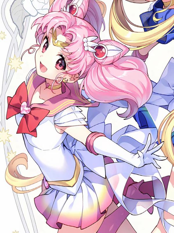 星空《月野兔》美少女戰士小小兔水冰月水手月亮小淑女裝飾畫 