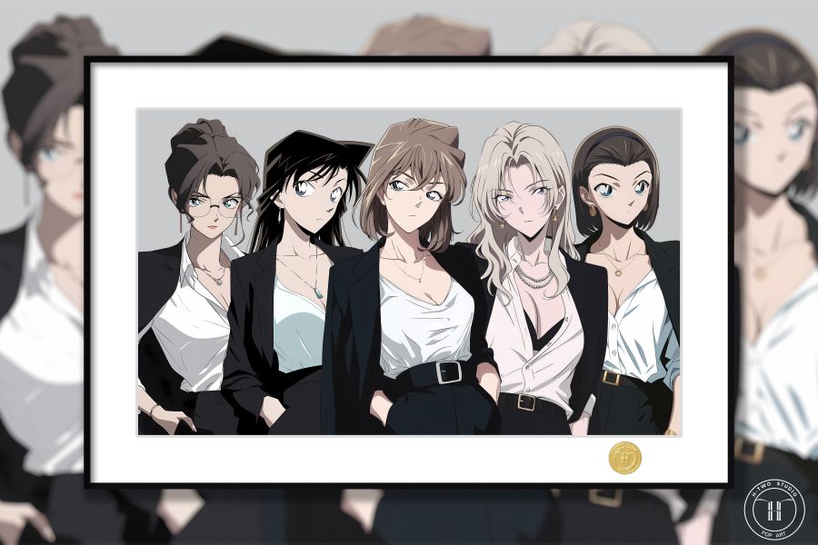 H2工作室 《西裝女團》名偵探柯南裝飾畫 