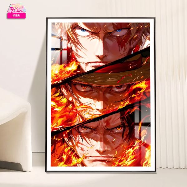 阿喵畫社 火之意志三兄弟 海賊王裝飾畫 