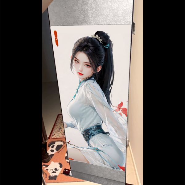 阿喵畫社 寧姚卷軸畫 