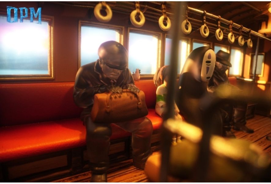 OPM-Studio 宮崎駿桌面場景系列011-千與千尋-海上列車 