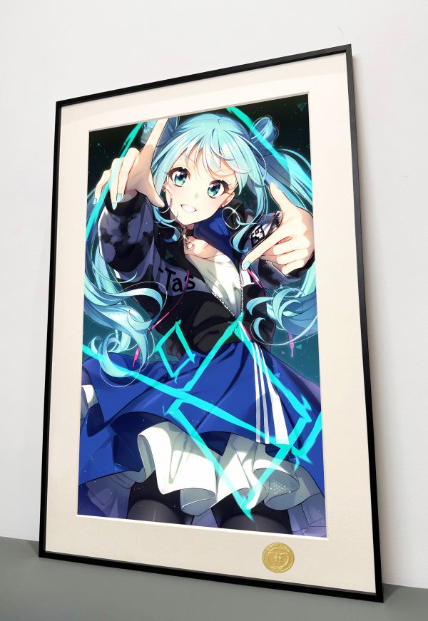 H2工作室 《初音未來》miku大蔥公主殿下裝飾畫 